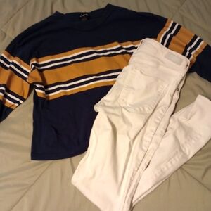 White Abercrombie skinny jeans